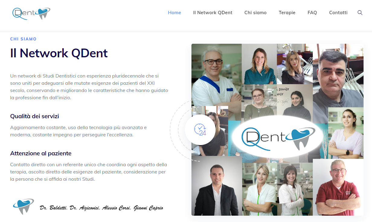 QDent – Studi dentistici a Roma e provincia – Implantologia, Chirurgia Dentale, Mascherine trasparen