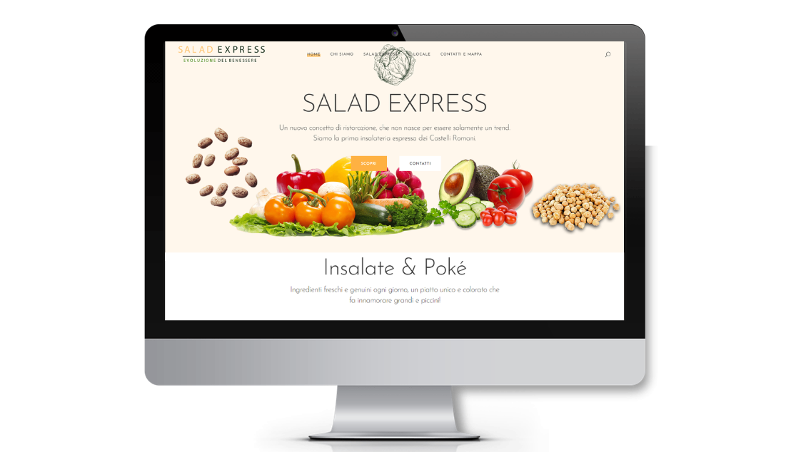 mockup web design salad express